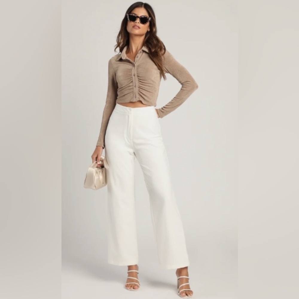 NWT Khakis & Co White Straight Leg Pants, Women’s Size 8